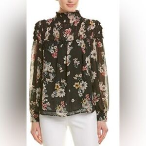 Vince Camuto Smocked Shoulder Blouse